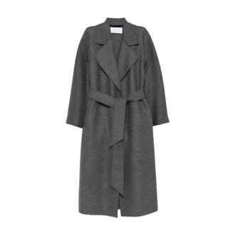 Harris Wharf London Belted Coats, female, Gray, XS, Belted Clutch Coat