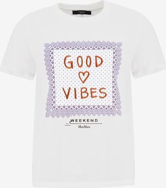 Max Mara Kurz&auml;rmeliges T-Shirt aus Baumwolle Ara
