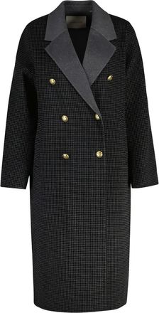 GANT Geruite met de hand gestikte jas - Zwart