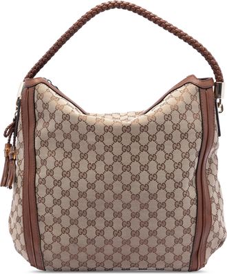 Gucci Pre-owned Womens Large Gg Canvas Bella Tote - Tan Textile - One Size