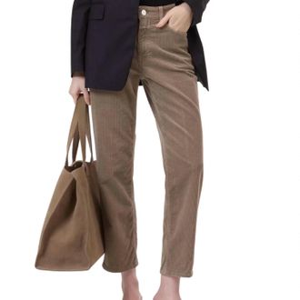 Closed Milo Jean Cut Corduroy Pants In Clay Beige