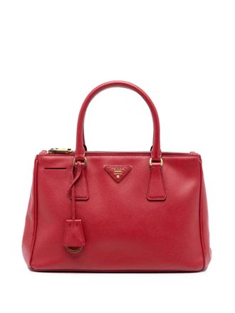 Prada 2010-2025 Small Saffiano Lux Galleria Double Zip satchel - Red