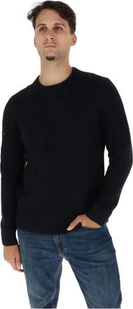 Superdry Trui met ronde hals - Heren - Ronde hals truien - Blauw - M - Wol - Truien & Vesten