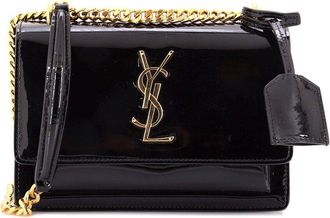 Saint Laurent Black Patent Leather Sunset Crossbody Small (Authentic Pre- Loved)