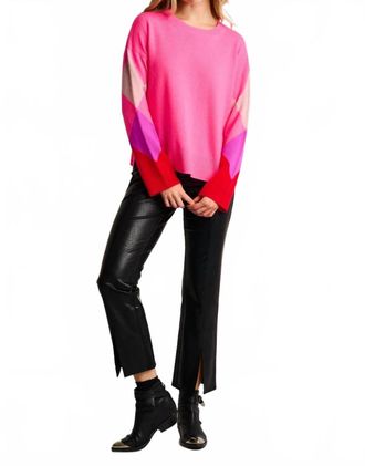 Lisa Todd Power Surge Sweater In Neon Pink