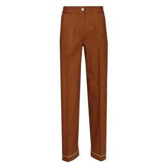 Forte_Forte Poplin Pajama Trousers - female - Forte Forte - Straight Trousers - Brown - XS - Trousers