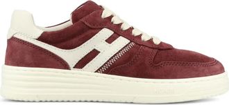 Hogan side-stripe lace-up sneakers - Red