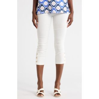 Patrizia Luca High Waist Pull-On Capri Pants in White at Nordstrom Rack, Size X-Large
