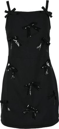 Msgm Korte Jurk - Dames - Korte kleedjes - Zwart - XS - Polyester - Kleedjes