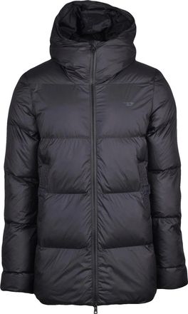 Diesel Black Polyester Down Jacket