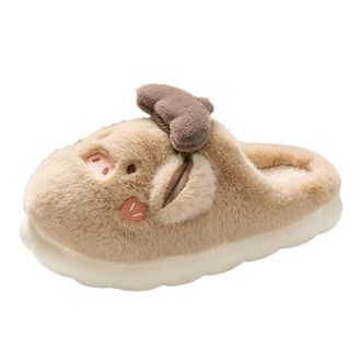 Generic Slippers Pig, Warm Home Plush Slippers Slip On Cotton Shoe Comfortable Flat Bottom Slipper Cute Animal Cartoon Casual Slipper Soft Fluffy House Shoes 