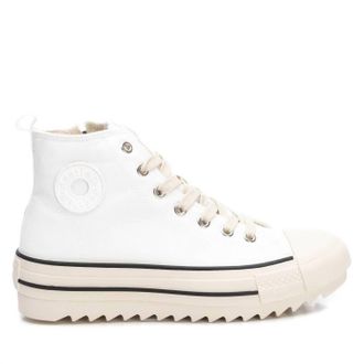 Xti Womens Casual High Top Sneakers In White
