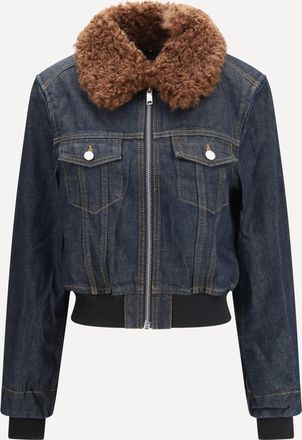 Ganni Denim Bomber Jacket Female 36