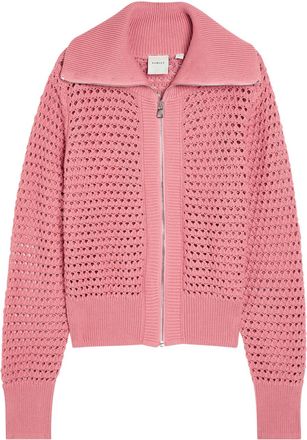 Varley Eloise Open-knit Cotton Sweatshirt - Light Pink - Xxs (UK4 / Xxs)