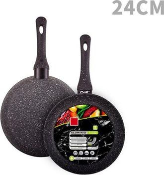 Trade Shop Trade Shop - Pan De Aluminio Con Efecto De Piedra Negra No Paja &Oslash;20 A 32 Cm - -di&aacute;metro 24cm