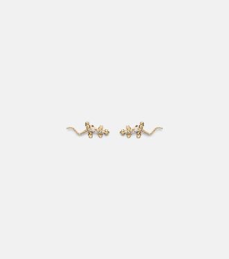 Sydney Evan Lizard 14kt gold (585/1000) stud earrings with diamonds