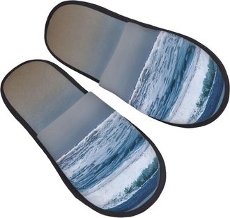 Generic Serene Coastal Men Women Shoes Cosy House Shoes Fluffy House Slippers For Bedroom Winter Outdoor L