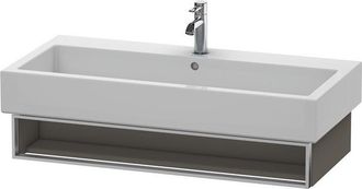 Duravit Duravit Vero Vanity 6007 De Pared, Con 1 Compartimento Abierto Incl. Toallero, 950mm, Color (frente/cuerpo): Flanela Gris Seda Lacado Mate - Ve6007090