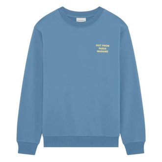 Dr&ocirc;le de Monsieur Sweatshirts, male, Blue, Size: L Crewneck Sweatshirt