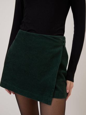 Nobody's Child Forest Green Cord Wrap Skort