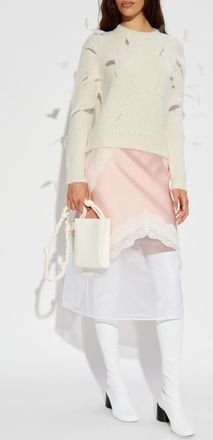 Jil Sander Skirt With Decorative Trim, Womens, Pink