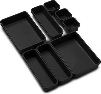 No Brand Organizador De Cajones - 8 Piezas - Sistema De Almacenamiento - Organizador De Cajones - Caj&oacute;n - C&oacute;moda - Separador De Cajones De Oficina - C&oacute;moda - C