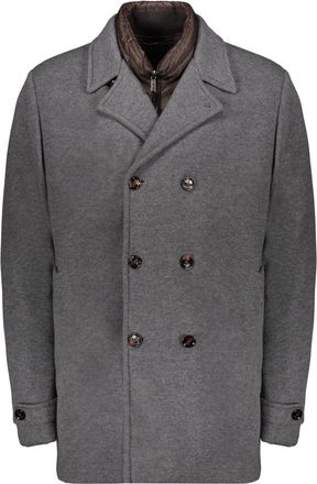 Moorer Bolgi-Le Peacoat - Heren - Mantel - Grijs - 5XL - Wol - Jassen