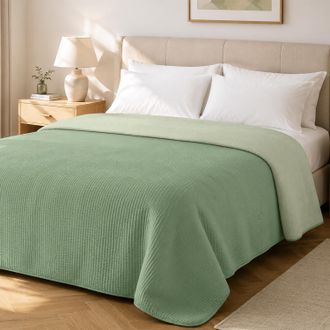 KASANOVA Trapuntino matrimoniale microfibra double face verde