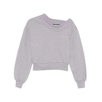 The Attico Sweat - Dames - Sweatshirts - Grijs - XS - Katoen - Hoodies & sweatvesten