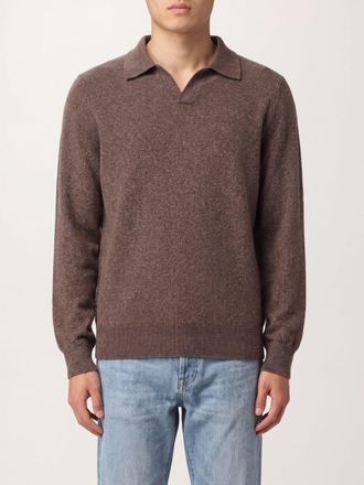 Brunello Cucinelli Polo a maniche lunghe in 100% cashmere con scollo a V