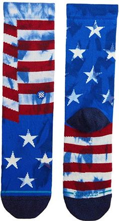 Stance The Banner Crew Cut Socks Shoes Navy : MD (US Mens Shoe 6-8.5 - Womens Shoe 8-10.5), Polyester/Nylon/Cotton