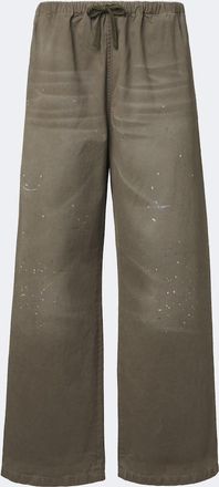 Acne Studios Pantalones anchos de sarga de algod&oacute;n