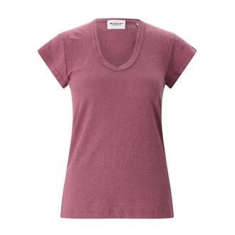 Isabel Marant Tops, Dames, Paars, M, Linnen, T-Shirts