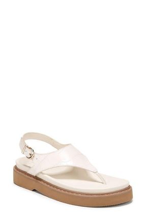Naturalizer Laurel Slingback Platform Sandal in Warm White Croc Embossed at Nordstrom, Size 11