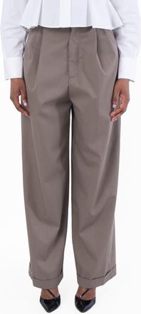 Loewe Cotton and Silk Pleated Trousers, Brand Size 36 ( US Size 4 )