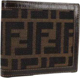 Fendi Pre-owned Wallets, female, Black, Size: ONE SIZE Pre-owned Canvas Wallet