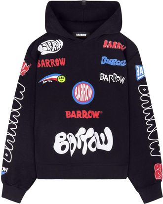 Barrow Hoodie met patch - Zwart