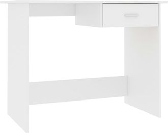 vidaXL Escritorio De Madera Contrachapada Blanco 100x50x76 Cm Vidaxl