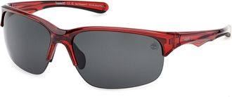 Timberland TB00082 Polarized 66D Mens Sunglasses Red Size 67