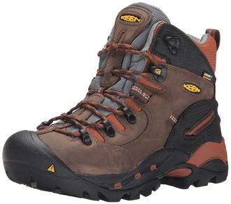 Keen Mens Pittsburgh 6 Soft Toe Waterproof Work Boots, Cascade Brown/Bombay Brown, 10 UK