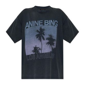 Anine Bing T-Shirts, female, Black, Size: XS Cade T-shirt