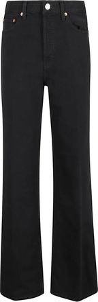 Re/Done Retro Ultra High Rise Wide Leg Jeans - Dames - Bootcut Jeans - Zwart - W29 - Katoen - Jeans