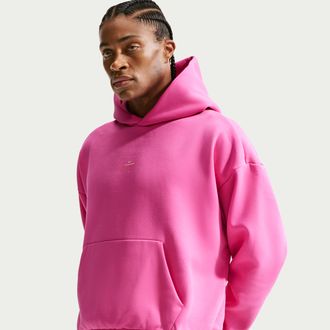 Nike Mens Standard Issue Therma-FIT Brushed Basketball Pullover Hoodie in Pink | IM5918-617