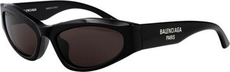 Balenciaga Bb 0387S Zonnebril - Dames - Zonnebrillen - Zwart - 58 MM - Nylon - Accessoires