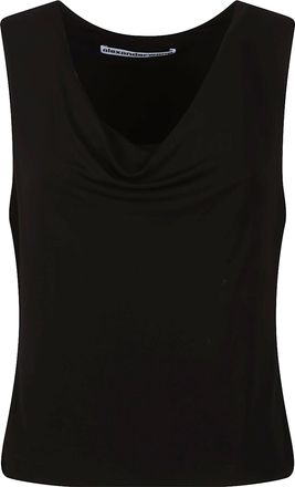 Alexander Wang Cowl Neck Zipped Tank Top