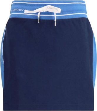 Casablanca Falda de Tenis con Cintura de Logo - Skirts - Mujer - Azul - S