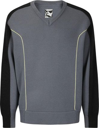 GR10K Grey V-Neck Sweater