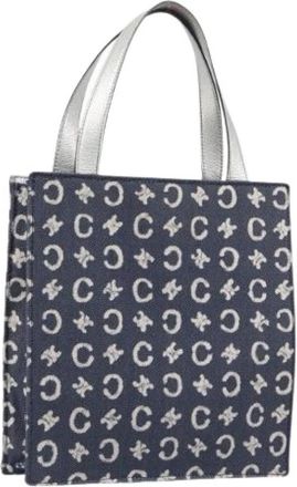 Celine Pre-owned Vintage Canvas Hand Bag - Dames - Vintage Shopper - Blauw - ONE Size - Vintage