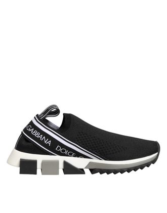 Dolce & Gabbana Zwarte Slip On Sorrento Lage Sneakers Schoenen