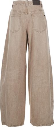 Brunello Cucinelli Womens Jeans, Beige Denim Cotton